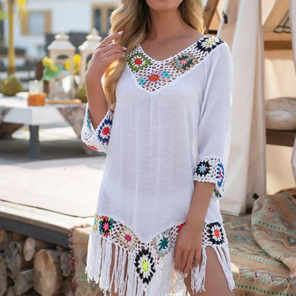 Vestido Estilo Túnica Moda Praia